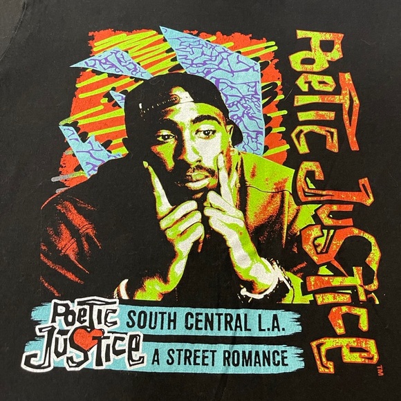 Tupac Poetic Justice Short Sleeve Tee - Picture 3 of 4